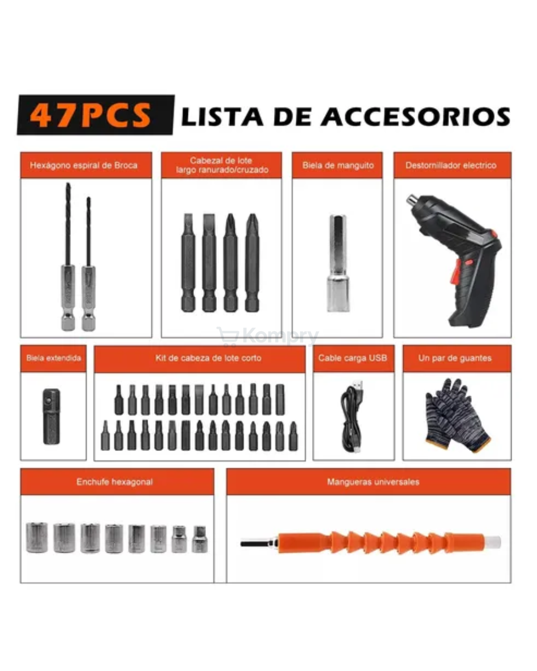 🔧 PowerFix Pro – Destornillador Eléctrico Inalámbrico 47 en 1