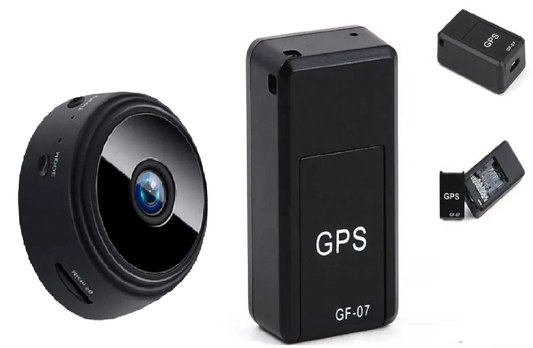 Combo TrackVision™ – Mini Rastreador GPS + Mini Cámara de Seguridad Compacta HD