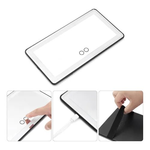 Espejo LED para Auto con Luz - BellaCar™ Maquillaje Parasol Recargable - Kompry