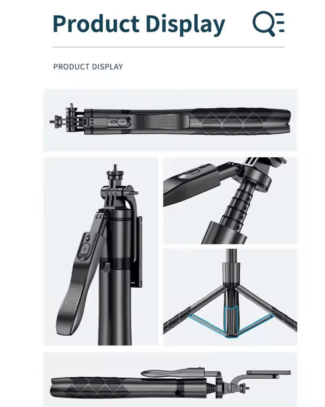 Trípode Inteligente C17 AI - Seguimiento Facial 360° Auto - Tracking Bluetooth - Kompry